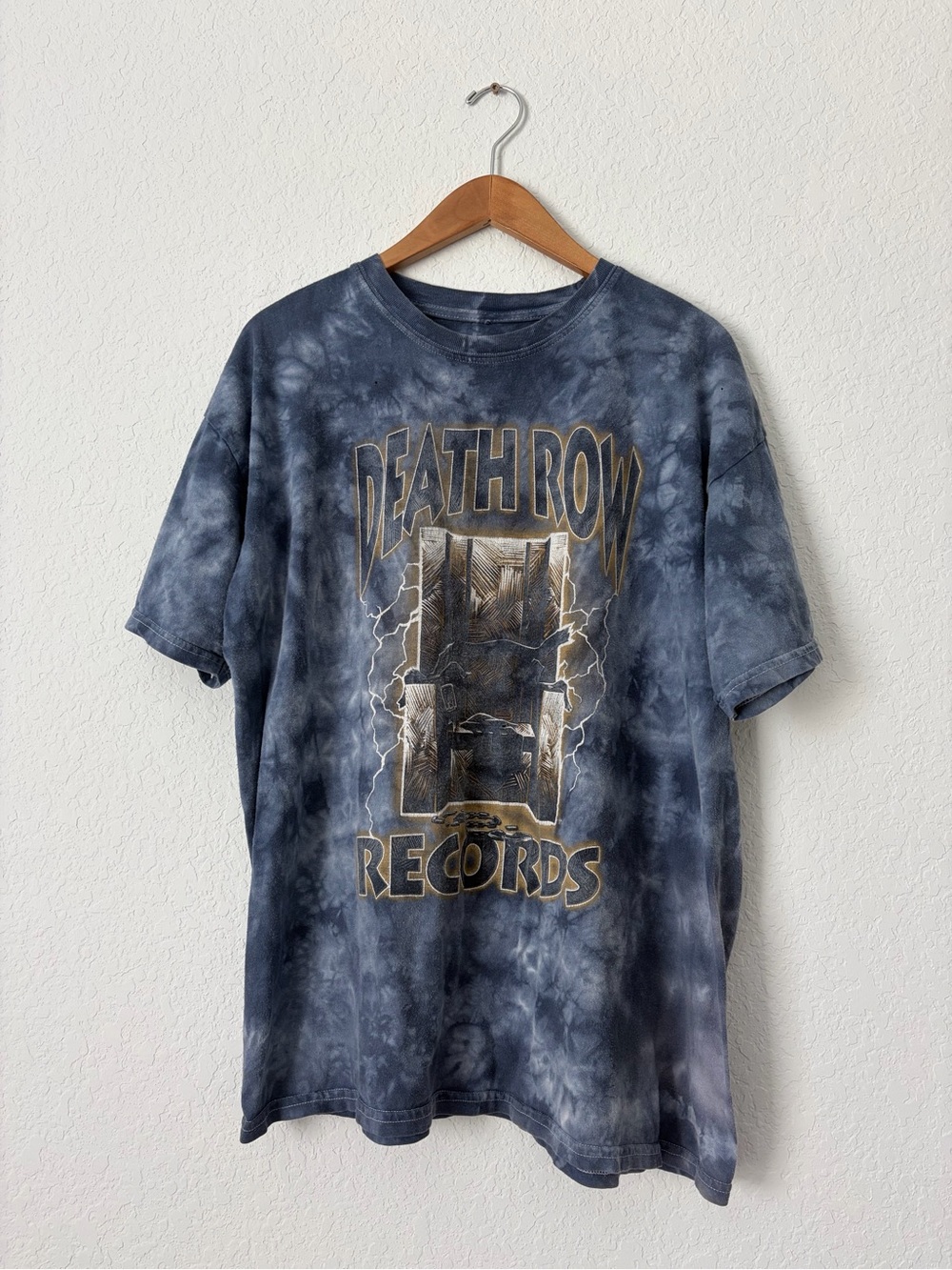 Death Row Records Tie-Dye Graphic Tee - Blue